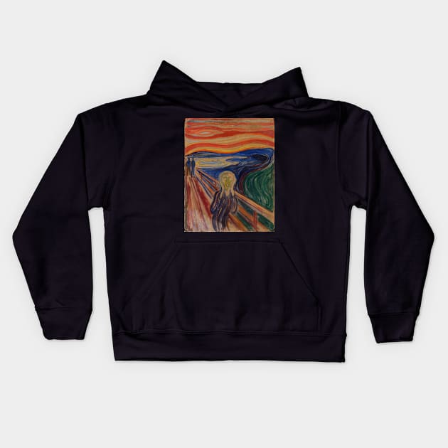 Scream by Edvard Munch Kids Hoodie by RetroSalt